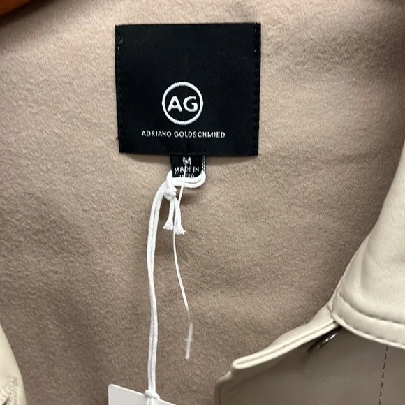 AG Jeans Vegan Leather Chelsea Jacket M in Tan SWOL